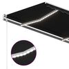 vidaXL Auvent manuel r&eacute;tractable avec LED 3,5x2,5 m Anthracite