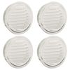 vidaXL Couvre-vent Air 4 pcs Argent 150 mm Acier inoxydable
