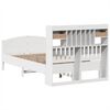vidaXL Lit biblioth&egrave;que sans matelas blanc 135x190 cm bois pin massif