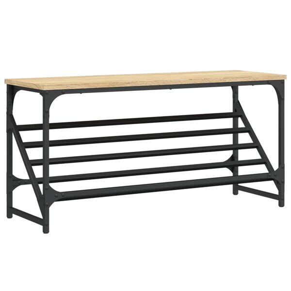vidaXL &Eacute;tag&egrave;re &agrave; chaussures ch&ecirc;ne sonoma 90x30x45 cm bois d'ing&eacute;nierie
