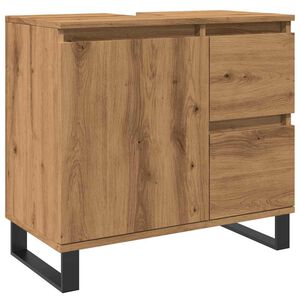 vidaXL Armoire de lavabo de salle de bain ch&ecirc;ne artisanal 65x33x60 cm