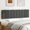 vidaXL Coussin de t&ecirc;te de lit Hanko gris fonc&eacute; 180 cm tissu