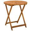 vidaXL Table de jardin pliante Naturel &Oslash;70 x 75 cm