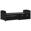vidaXL Lit de jour avec 5 tiroirs sans matelas IRUN noir 90x200 cm