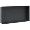 vidaXL Niche de douche noir mat 62x32x9 cm acier inoxydable