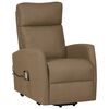 vidaXL Fauteuil de massage Taupe Tissu