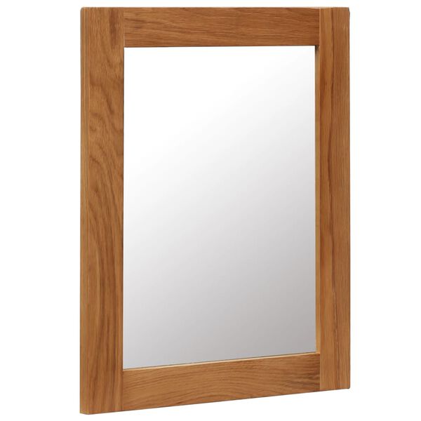 vidaXL Miroir 40x50 cm Bois de ch&ecirc;ne massif
