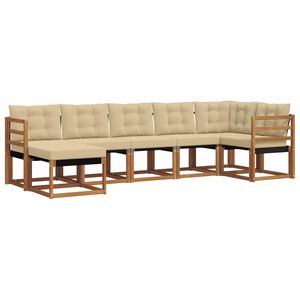 vidaXL Ensemble de canap&eacute;s d'ext&eacute;rieur 7 pc Naturel et Beige