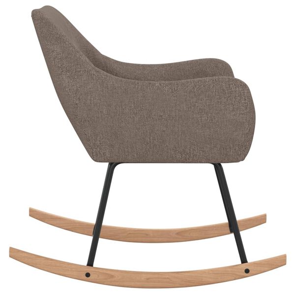 vidaXL Chaise &agrave; bascule Taupe Tissu