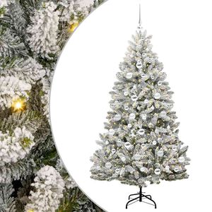 vidaXL Sapin de No&euml;l Artificiel &agrave; Branches Articul&eacute;es Vert et blanc