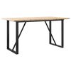 vidaXL Table &agrave; manger cadre en O 140x80x75,5 cm bois pin massif acier