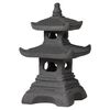 ProGarden D&eacute;coration de jardin Figurine pagode 30x30x50 cm Anthracite