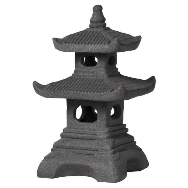 ProGarden D&eacute;coration de jardin Figurine pagode 30x30x50 cm Anthracite