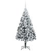 vidaXL Sapin de No&euml;l artificiel Blanc 180 cm PVC, Acier et Plastique