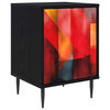 vidaXL Table de chevet HEESCH Ch&ecirc;ne noir 36 x 33 x 51 cm