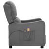 vidaXL Fauteuil &eacute;lectrique de massage Gris clair Tissu
