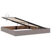 vidaXL Lit avec rangement et LED avec LED Taupe 200 x 200 cm Polyester