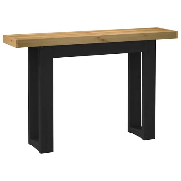 vidaXL Table console NOAIN pieds en forme de U 120x30x75 cm massif pin