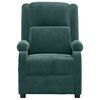vidaXL Fauteuil de massage Vert fonc&eacute; velours