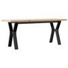 vidaXL Table basse cadre en Y 110x40x45,5 cm bois de pin massif acier