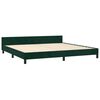 vidaXL Cadre de lit sans matelas vert fonc&eacute; 200x200 cm velours