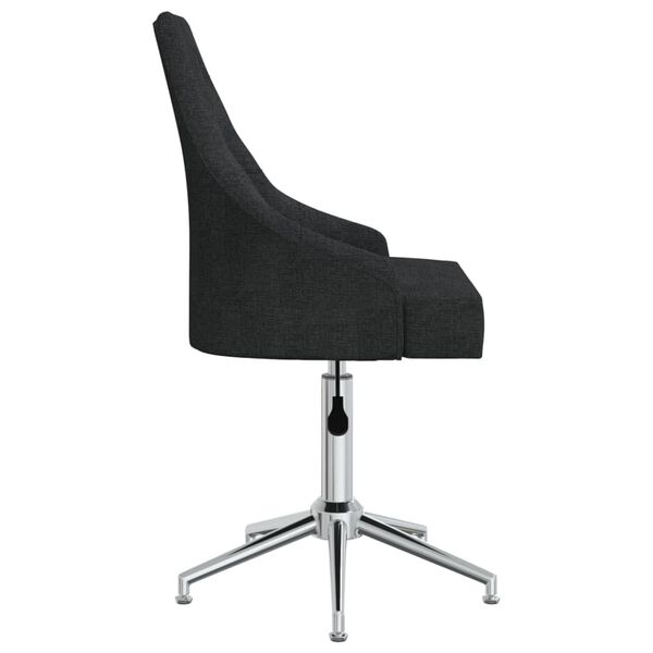 vidaXL Chaises pivotantes &agrave; manger lot de 4 Noir Tissu