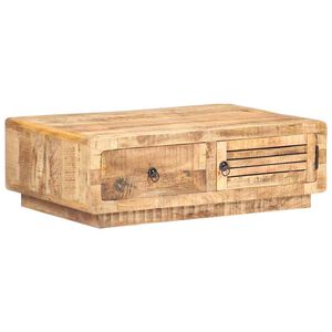 vidaXL Table basse 90x60x29 cm Bois de manguier brut