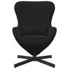 vidaXL Fauteuil &oelig;uf Noir 63 x 73 x 90 cm Velours