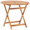 vidaXL Table pliable de jardin 90x75 cm Bois d'acacia massif