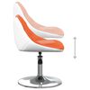 vidaXL Chaises &agrave; manger pivotantes lot de 2 orange et blanc similicuir