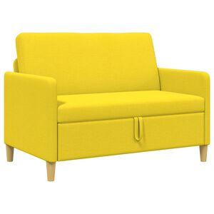 vidaXL Sofa avec rangement Jaune clair 122 x 78 x 87 cm Polyester