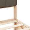 vidaXL Cadre de lit avec tête de lit rembourrée Taupe 135 x 190 cm