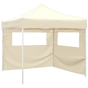 vidaXL Tente pliable avec 2 parois 291x291x315 cm Cr&egrave;me