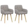 vidaXL Chaises de salle &agrave; manger 2 pc Boucl&eacute; Gris clair