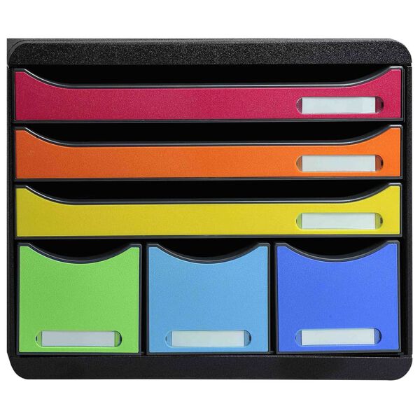 Exacompta Set de tiroirs de bureau Store-Box Maxi 6 tiroirs Harlequin