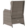 vidaXL Banc de jardin avec coussin 2 pcs Gris Poly rotin