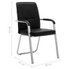 vidaXL Chaise de bureau Noir Similicuir