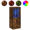 vidaXL Buffet avec lumi&egrave;res LED ch&ecirc;ne fum&eacute; 41x37x100 cm