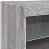 vidaXL Buffet avec lumières LED sonoma gris 283x37x67 cm