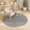 vidaXL Tapis de surface Rond Gris &Oslash; 120 CM