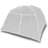vidaXL Tente de camping 200x120x130 cm Fibre de verre Blanc