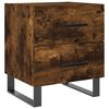 vidaXL Table de chevet ch&ecirc;ne fum&eacute; 40x35x47,5 cm bois d&rsquo;ing&eacute;nierie