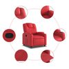 vidaXL Fauteuil inclinable Rouge Similicuir