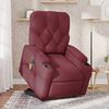 vidaXL Fauteuil inclinable de massage &eacute;lectrique Rouge bordeaux Tissu