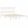 vidaXL Cadre de lit sans matelas blanc 160x200 cm bois de pin massif