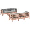 vidaXL Salon de jardin 7 pcs et coussins bois massif sapin de douglas