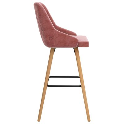 vidaXL Tabourets de bar lot de 2 rose velours