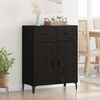vidaXL Buffet Ch&ecirc;ne noir 69,5 x 34 x 90 cm Bois d'ing&eacute;nierie