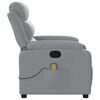 vidaXL Fauteuil inclinable de massage gris clair tissu