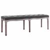 vidaXL Banc Lin Bois solide 150x40x48 cm Gris fonc&eacute;
